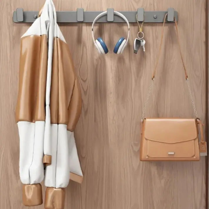 Portant Epuré Gris pour 3 personne en Métal léger