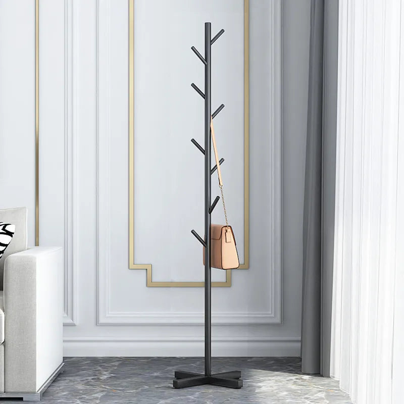 Simple Porte manteau sur pied Noir Elégant en Métal