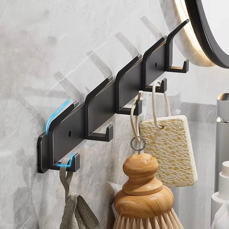 Petite Barre Mural Noir avec 3 Crochet Simpliste