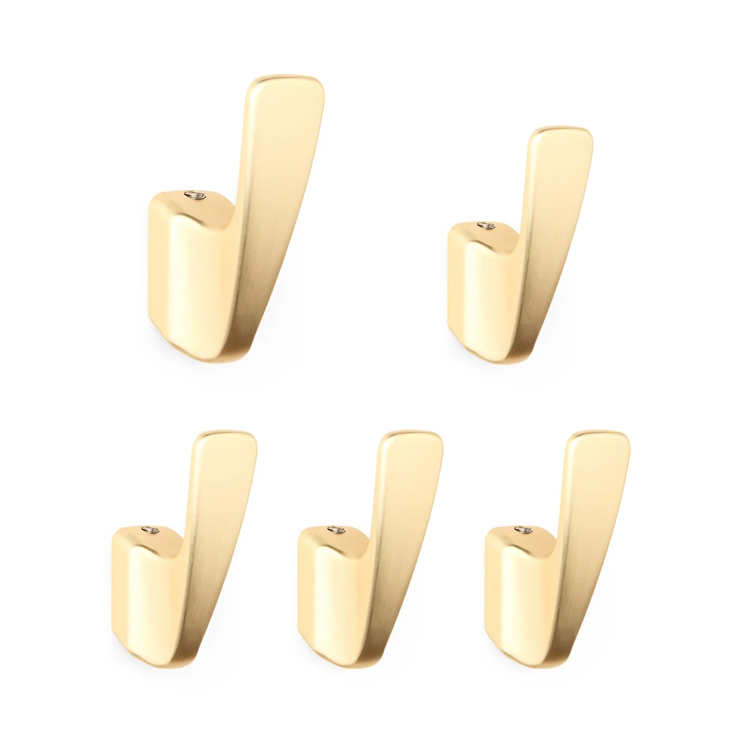 Set de 5 Porte Manteau dorée Brillant/Mat en Métal léger
