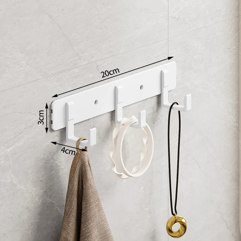 Accroche Mural Avec 3 Accroche Blanche en Aluminium Léger